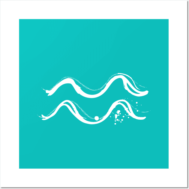 Aquarius Zodiac Sign Wall Art by Blind Man Studio